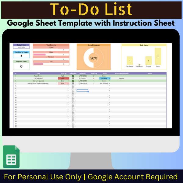 Google Sheets To Do List With Subtasks Google Sheets To Do List With Subtasks